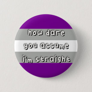 Chapa Redonda De 5 Cm Orgullo Graysexual - "Cómo te atreves" - LGBT