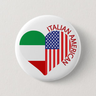 Chapa Redonda De 5 Cm Orgullo italiano-americano italiano