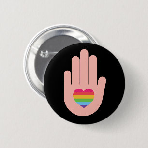 Chapa Redonda De 5 Cm Orgullo lgbtq amor queer. color arcoiris