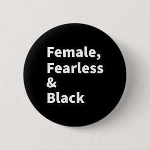 Chapa Redonda De 5 Cm Orgullo Negro Para Mujeres Valientes Y Negras