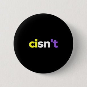 Chapa Redonda De 5 Cm Orgullo No binario Lgbtq, Enby Present _ Nonbi