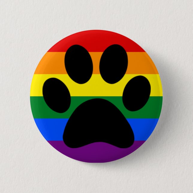 Chapa Redonda De 5 Cm Orgullo peludo gay (Anverso)