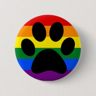Chapa Redonda De 5 Cm Orgullo peludo gay