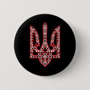 Chapa Redonda De 5 Cm Orgullo ucraniano arte del abrigo Vyshyvanka de hi