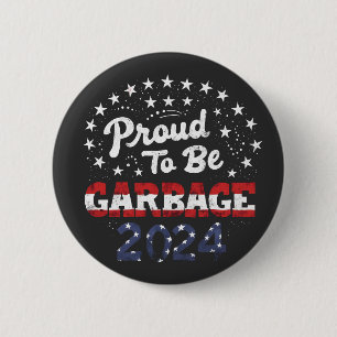 Chapa Redonda De 5 Cm Orgullosa basura latinos de Puerto Rico para Trump