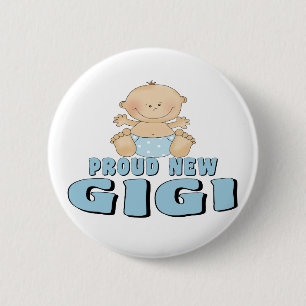 Chapa Redonda De 5 Cm Orgullosa camiseta de nueva Gigi