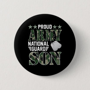 Chapa Redonda De 5 Cm Orgullosa guardia nacional hijo de familia militar