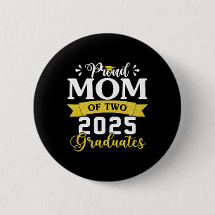 Chapa Redonda De 5 Cm Orgullosa Madre De Dos Gemelos De Graduación De 20