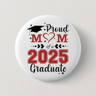 Chapa Redonda De 5 Cm Orgullosa madre del Día de la Madre a la Graduació