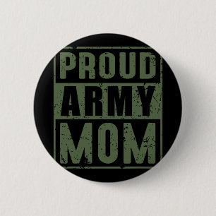 Chapa Redonda De 5 Cm Orgullosa madre del ejército Día de las madres vet