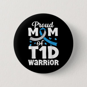 Chapa Redonda De 5 Cm Orgullosa Madre T1d Su Lucha Es Mi Lucha Contra La