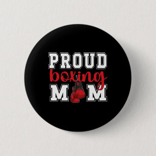 Chapa Redonda De 5 Cm Orgullosa mamá de boxeo Madre de boxeo
