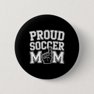 Chapa Redonda De 5 Cm Orgullosa Mamá de Fútbol Hincha Alegre Apoyo para 