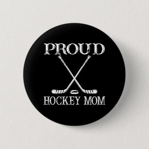 Chapa Redonda De 5 Cm Orgullosa mamá de hockey
