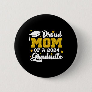Chapa Redonda De 5 Cm Orgullosa Mamá De Un Cl De Graduado Superior 1