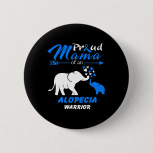 Chapa Redonda De 5 Cm Orgullosa Mamá De Un Guerrero De Alopecia
