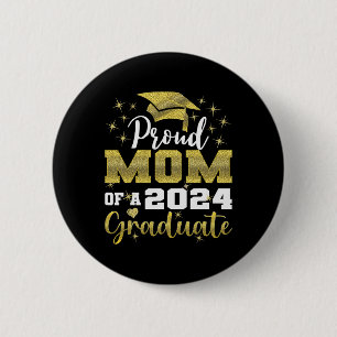 Chapa Redonda De 5 Cm Orgullosa Mamá Del Colegio Universitario De Gradua