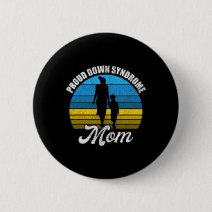 Chapa Redonda De 5 Cm Orgullosa Mamá Del Síndrome De Down Niño Hijo Hija