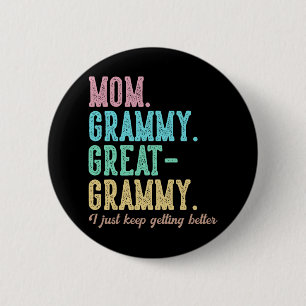 Chapa Redonda De 5 Cm Orgullosa Mamá Grammy Gran Grammy