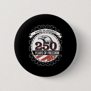Chapa Redonda De 5 Cm Orgulloso América 250 Aniversario Grunge Ee.Uu. 4 
