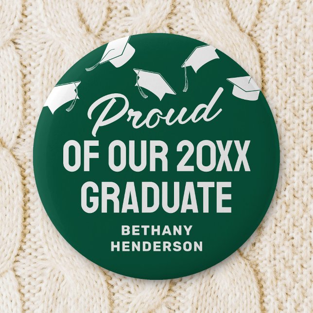 Chapa Redonda De 5 Cm Orgulloso de nuestro Green graduado 2025 (Subido por el creador)