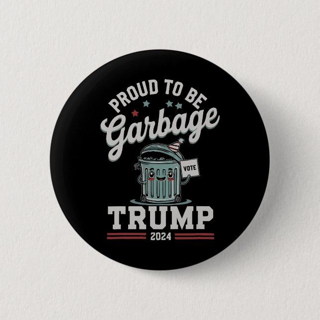 Chapa Redonda De 5 Cm Orgulloso De Ser Garbyge Donald Trump, Presidente  (Anverso)