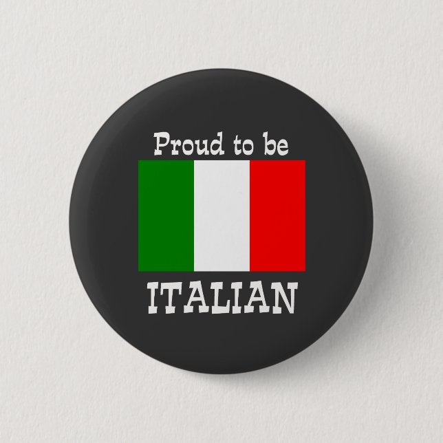 Chapa Redonda De 5 Cm Orgulloso de ser italiano (Anverso)
