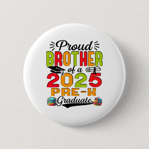 Chapa Redonda De 5 Cm Orgulloso Hermano del Día del Padre de Graduados P