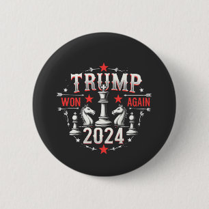 Chapa Redonda De 5 Cm Orgulloso Maga Trump ganó de nuevo el Día de la In