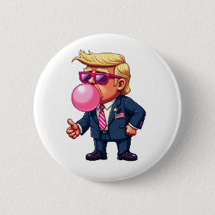 Chapa Redonda De 5 Cm Orgulloso Maga Trump Pixel Presidente Día de Inaug