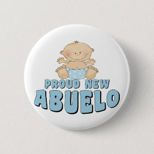 Chapa Redonda De 5 Cm ORGULLOSO NUEVO ABUELO Niño