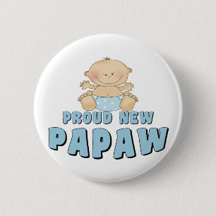 Chapa Redonda De 5 Cm Orgulloso Nuevo Niño Papaw