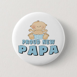 Chapa Redonda De 5 Cm Orgulloso Nuevo Papá Niño