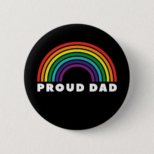 Chapa Redonda De 5 Cm Orgulloso padre arcoiris