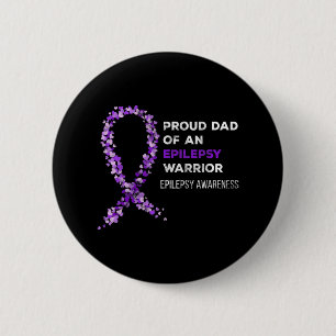 Chapa Redonda De 5 Cm Orgulloso padre de una epilepsia guerrera Epilepsy
