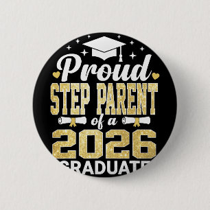 Chapa Redonda De 5 Cm Orgulloso padre/madre adoptivo de un graduado de 2