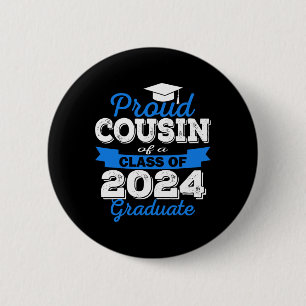 Chapa Redonda De 5 Cm Orgulloso Primo De 2024 Graduado Impresionante Col