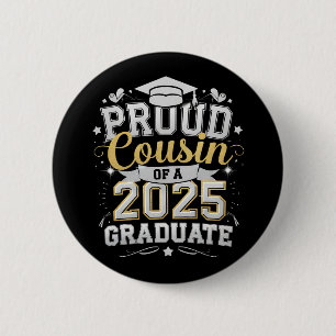 Chapa Redonda De 5 Cm Orgulloso Primo De Una Graduación De 2025