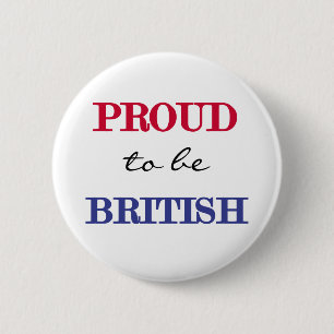 Chapa Redonda De 5 Cm Orgulloso ser británico