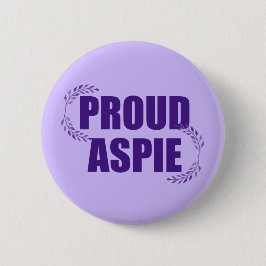 Chapa Redonda De 5 Cm Orgulloso Síndrome de Púrpura Asperger Bonito Aspi