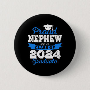 Chapa Redonda De 5 Cm Orgulloso Sobrino De 2024 Graduado Impresionante C