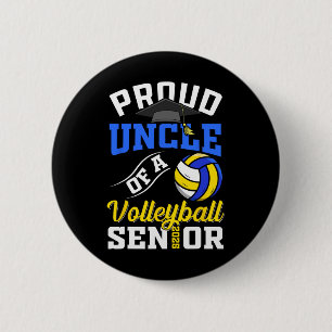Chapa Redonda De 5 Cm Orgulloso Tío De Un Voleyll Senior Cl De Gradua 20