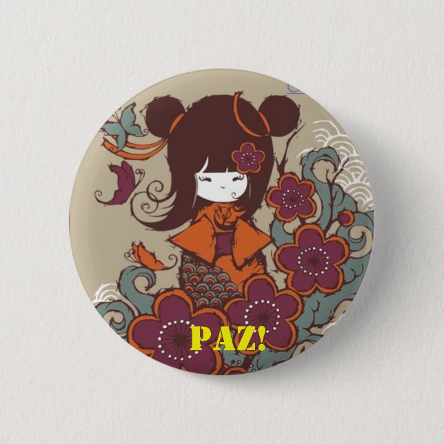 Chapa Redonda De 5 Cm ORIGINAL!PAZ Buttons (Anverso)