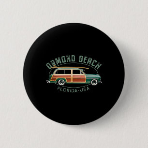 Chapa Redonda De 5 Cm Ormond Beach Florida Surfing Vintage