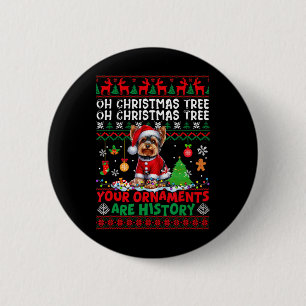 Chapa Redonda De 5 Cm Ornamentos de árbol de navidad son historia Sweate