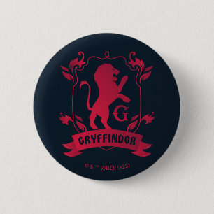 Chapa Redonda De 5 Cm Ornate GRYFFINDOR™ House Escudo