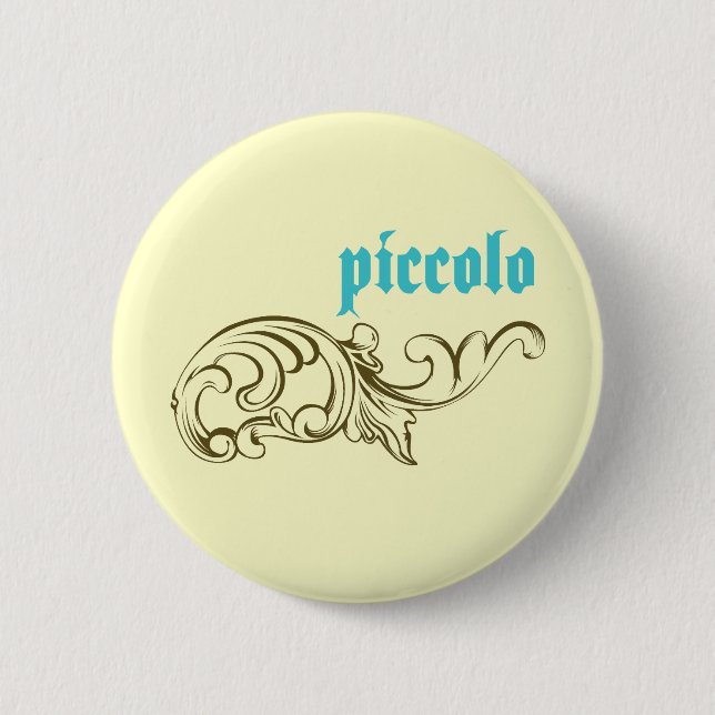 Chapa Redonda De 5 Cm Ornate Piccolo (Anverso)