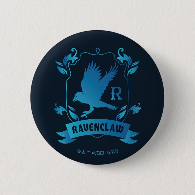 Chapa Redonda De 5 Cm Ornate RAVENCLAW™ House Escudo (Anverso)