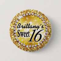 Oro atractivo brite de la celebración del dulce 16