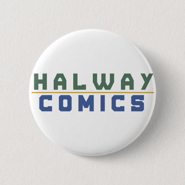 Chapa Redonda De 5 Cm Oro de Halway Comics (Anverso)